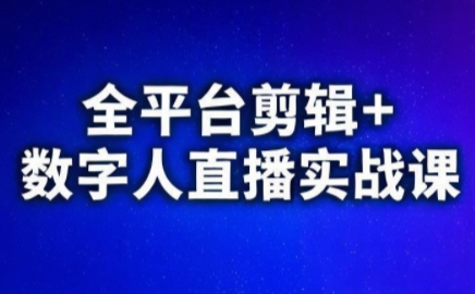 图片[1]-视频号、快手、抖音全平台剪辑+数字人直播实战课(更新6月)​-阿鑫