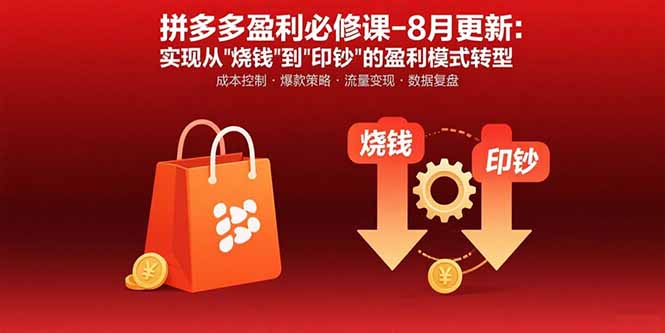 图片[1]-拼多多盈利必修课-8月更新：突破运营瓶颈 实现从烧钱到印钞的盈利模式转型-阿鑫