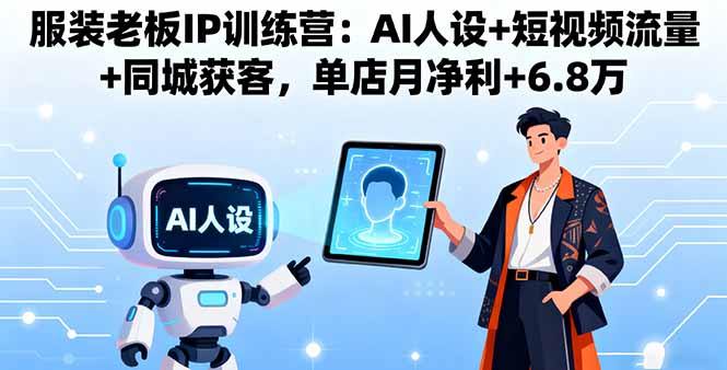 图片[1]-服装老板IP训练营：AI人设+短视频流量+同城获客，单店月净利+6.8万-阿鑫