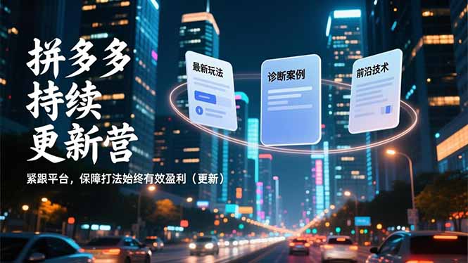 图片[1]-拼多多持续更新营，最新玩法、诊断案例、前沿技术，紧跟平台，保障打法始终有效盈利(更新-阿鑫