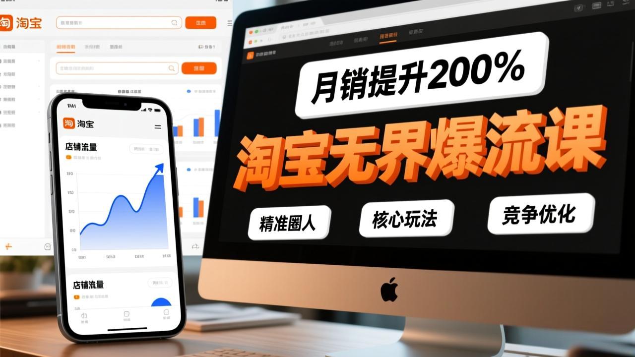 图片[1]-淘宝无界爆流课，精准圈人、核心玩法、竞争优化，快速引爆店铺流量，月销提升200%-阿鑫