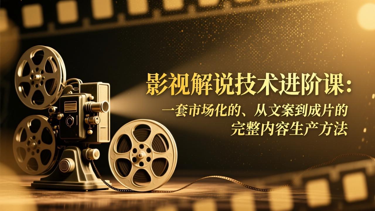 图片[1]-影视解说技术进阶课：一套市场化的、从文案到成片的完整内容生产方法-阿鑫