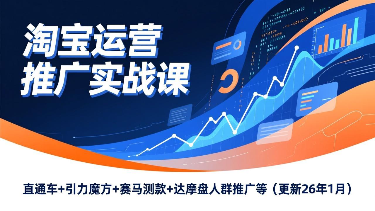 图片[1]-直通车+引力魔方+赛马测款+达摩盘人群推广等(更新26年1月)-阿鑫