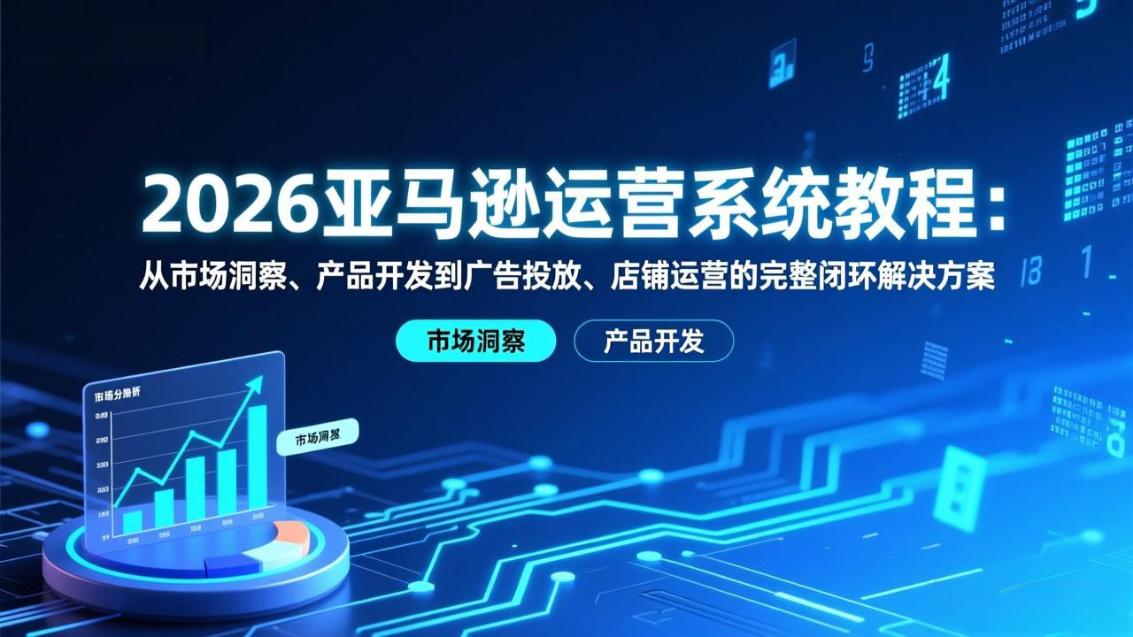 图片[1]-2026亚马逊运营系统教程：从市场洞察、产品开发到广告投放、店铺运营的完整闭环解决方案-阿鑫