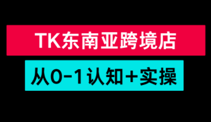 TikTok东南亚跨境从0-1认知实操课-阿鑫