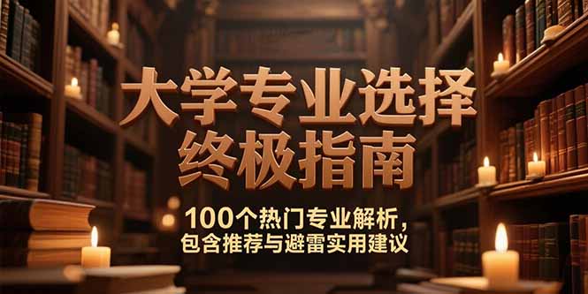 图片[1]-付费文：大学专业选择终极指南,100个热门专业解析,包含推荐与避雷实用建议-阿鑫