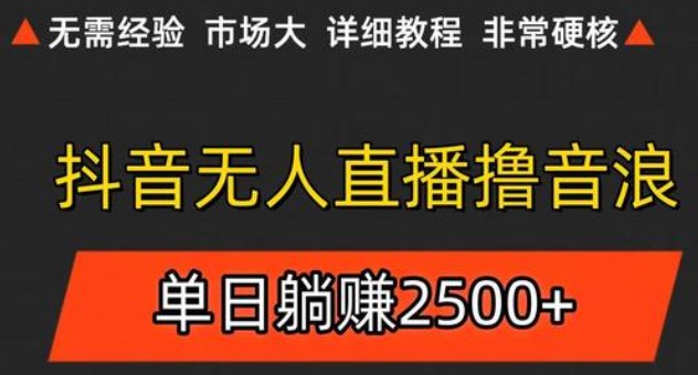 图片[1]-抖音无人直播6.0 简单无脑可矩阵 每天两小时轻松躺赚500+-阿鑫