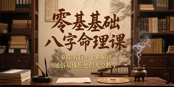 图片[1]-零基础八字命理课，阴阳五行+十神解读，通俗易懂拒绝假大空教学-阿鑫
