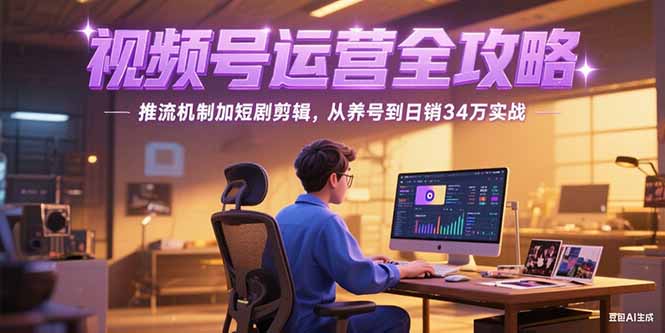 图片[1]-2025视频号运营全攻略，推流机制加短剧剪辑，从养号到日销34万实战-阿鑫