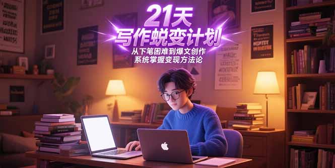 图片[1]-21天写作蜕变计划，从下笔困难到爆文创作，系统掌握变现方法论-阿鑫