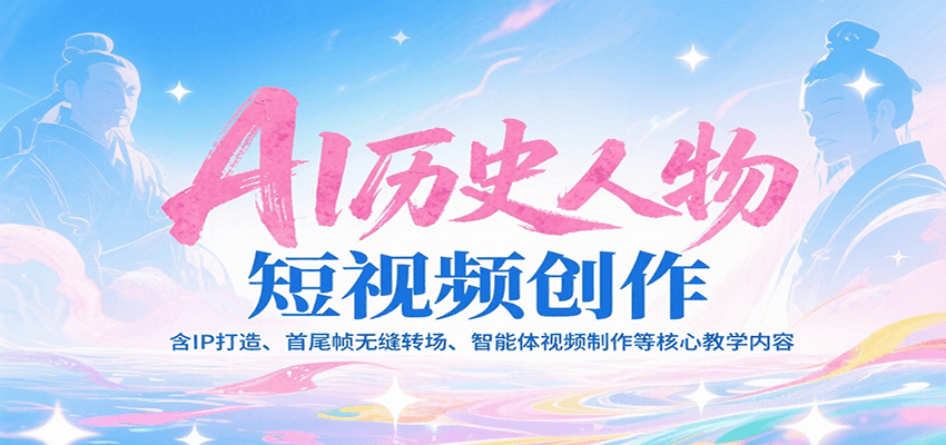 图片[1]-AI历史人物短视频创作，含IP打造、首尾帧无缝转场、智能体视频制作等核心教学内容-阿鑫
