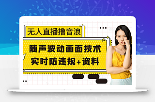 无人直播撸音浪+随声波动画面技术+实时防违规+资料【揭秘】