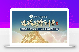 剽悍一只猫-过钱关特训营,学习营销真经 大幅度提高创富效率
