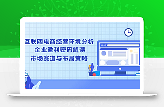 互联网电商经营环境分析, 企业盈利密码解读, 市场赛道与布局策略