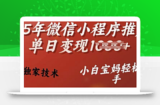 25年微信小程序推广单日变现多张,独家技术,小白宝妈轻松上手【揭秘】