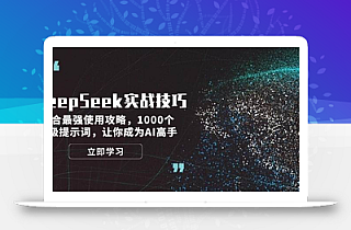 DeepSeek实战技巧:集合最强使用攻略,1000个神级提示词,让你成为AI高手
