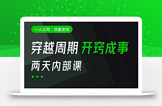 一人公司:流量变现课,一人公司的方法模型拆解, 拆解富人思维,流量思维,小老板思维等