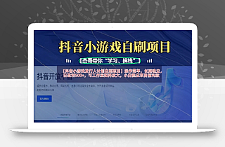 抖音小游戏发行人计划自刷项目,操作简单,长期稳定,日盈利5张,可工作室矩阵放大