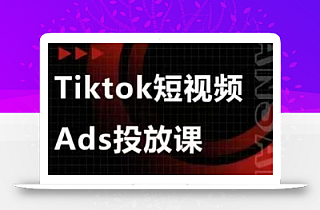 Ads视频投放课,tiktok短视频广告投放课