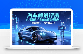 抖音汽车解说评测赛道,AI赋能小白也能做原创,收益爆炸,一条作品上千