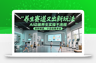 养生赛道又出新玩法,AI动画养生实操不违规,涨粉贼猛,小白也能学会