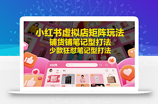 小红书虚拟店矩阵玩法,铺货铺笔记型打法,少款狂怼笔记型打法
