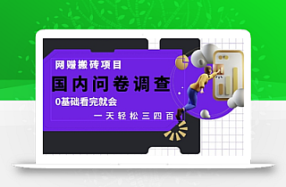 网创搬砖项目,国内问卷调查,0基础看完就会 一天轻松三四张,靠谱副业干就完了【揭秘】