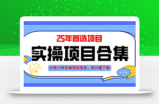 2025年实操六大项目实操演练,挂机类型,AI直播类型,轻资产创业类型,…