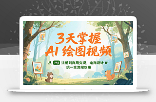 3天掌握AI绘图视频,从MJ 注册到商用变现,电商设计IP统一全流程攻略