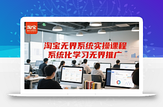 淘宝无界系统实操课程,系统化学习无界推广