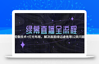 绿幕直播全流程:抠像技术+灯光布局,解决画面绿边虚焦等12类问题