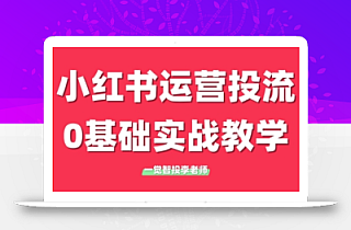 李老师·小红书运营投流,0基础实战教学(更新)