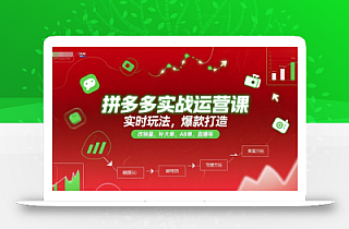 拼多多实战运营课,实时玩法,爆款打造,改销量,补大单,AB单,直播等(更新2025月)