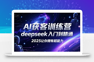 AI获客训练营,deepseek入门到精通,2025让你拥有超能力