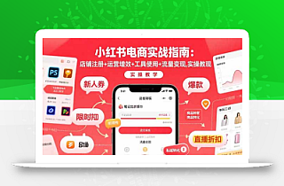 小红书电商实战指南:店铺注册+运营增效+工具使用+流量变现,实操教学