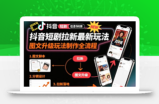 抖音短剧拉新最新玩法之图文升级玩法制作全流程,操作简单,0粉可做