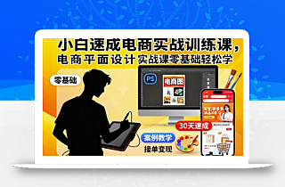 小白速成电商实战训练课,电商平面设计实战课零基础轻松学