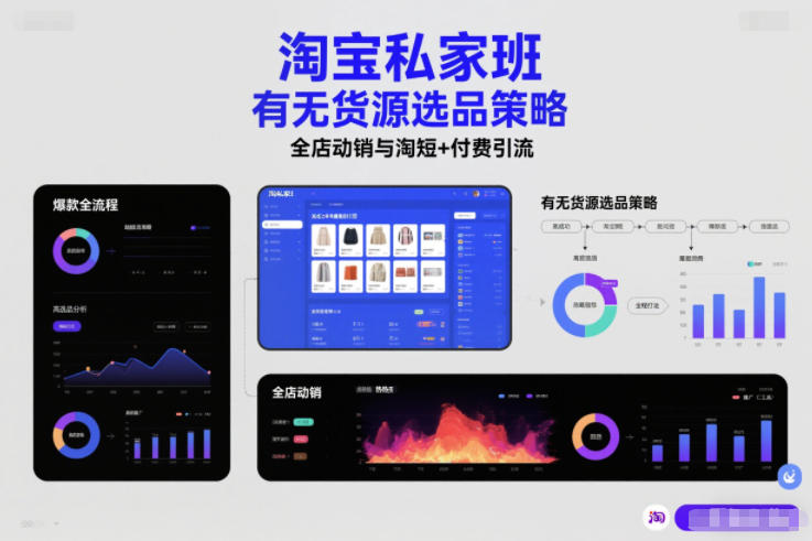 淘宝私家班,有无货源选品策略,高成功率爆款全流程打法,全店动销与淘短+付费引流(更新2026年4月) 淘宝私家班,有无货源选品策略,高成功率爆款全流程打法,全店动销与淘短+付费引流(更新2026年4月)