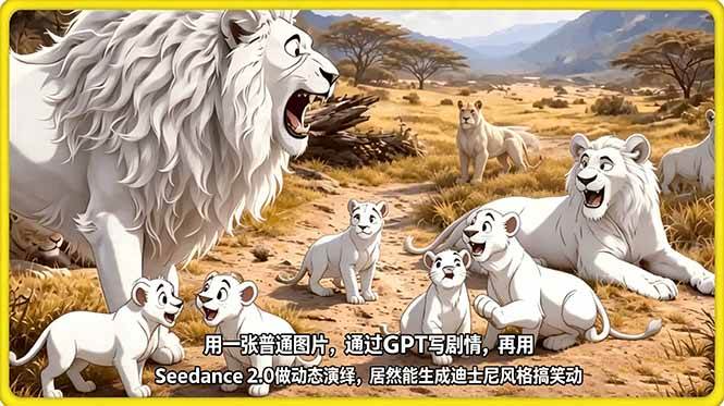 (18137期)用一张普通图片,通过GPT写剧情,再用Seedance 2.0做动态演绎,居然能生成迪士尼风格搞笑动画 (18137期)用一张普通图片,通过GPT写剧情,再用Seedance 2.0做动态演绎,居然能生成迪士尼风格搞笑动画